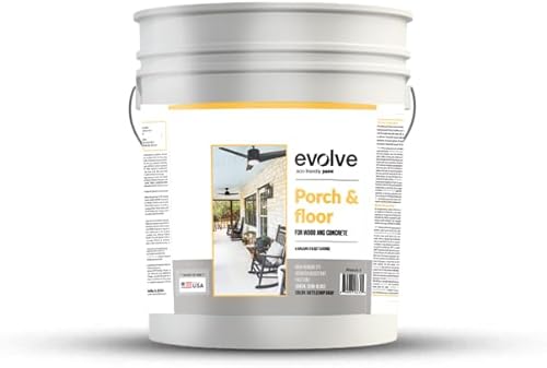 EVOLVE Piso y porche secado rápido, alta durabilidad, resistente a los arañazos y pintura gruesa para superficies de madera y hormigón (gris de