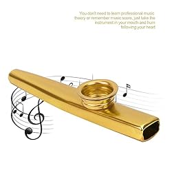 Kazoo couleur alliage d’aluminium Kazoo Harmonica accompagnement musical pour piano clavier guitare ukulélé violon(Or) - Les Beatles, Paul McCartney, John Lennon, RIngo Starr, George Harrison Kazoo couleur alliage d'aluminium Kazoo Harmonica accompagnement musical pour piano clavier guitare ukulélé violon(Or) – Image 3