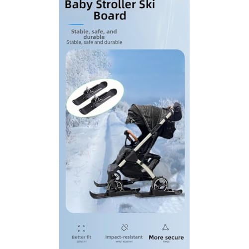 Plaque de ski pour poussette et vélo compatible roues 15-30cm - 4