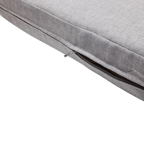 Image of QILLOWAY Outdoor Chair Cushion Set with Strings,Replacement Outdoor Cushions for Patio Furniture.Gray,Whhite-Sets of 2