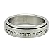 Christian Unisex Stainless Steel "I am my beloved's, and my beloved is mine." Songs of Solomon 6:3 Hebrew Spinner Chastity Ring, Size 10