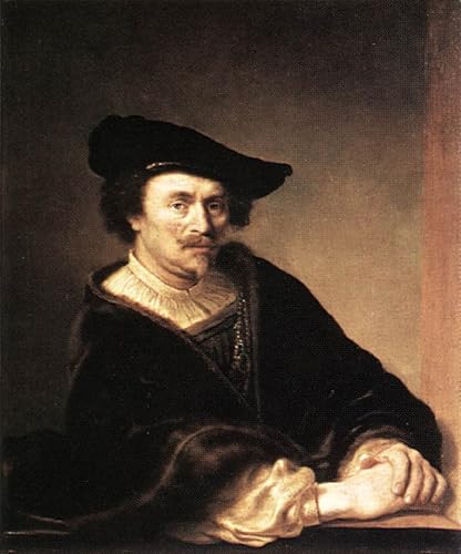 Cuadro en lienzo de Ferdinand Bol: retrato de hombre vintage para pared de 60x90cm