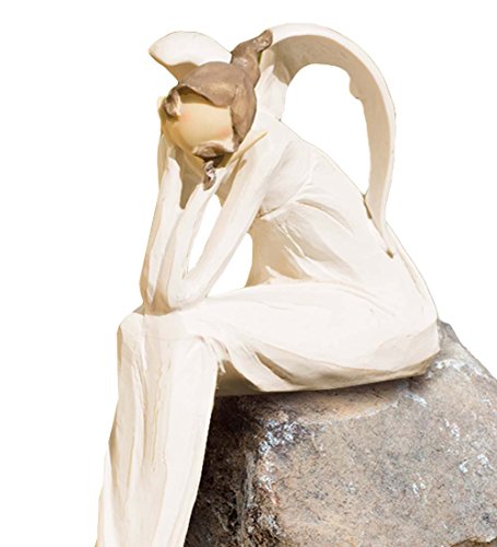 Wind and Weather Thinking Angel Garden Statue