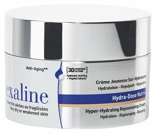 Rexaline - Hydra-Dose Nutri+ - Crema juventud sobre-hidratante - Crema de ácido hialurónico antiarrugas - Tratamiento antiedad - Crema facial de día y de noche - Piel seca- Cruelty free - 50ml, 0