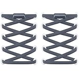 RJ-Sport (2 Paar Elastische Schnürsenkel mit Schnellverschluss - Schnellschnürsystem für Einzigartigen Komfort und Starken Halt - mit Metallkapseln ohne binden (Dunkelgrau)