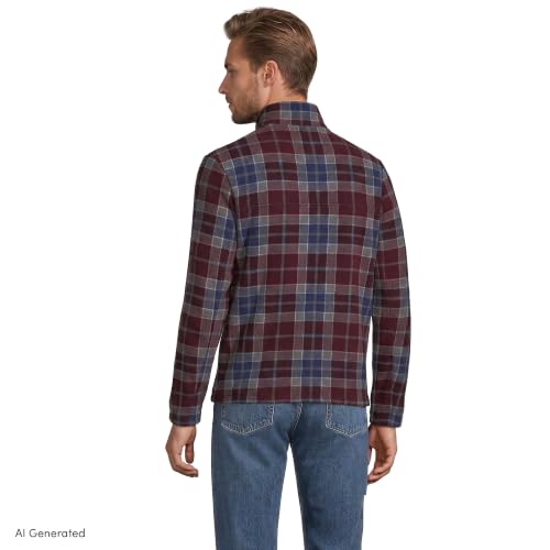 Image of Lands' End Men's Anyweather Fleece Quarter Zip Pullover