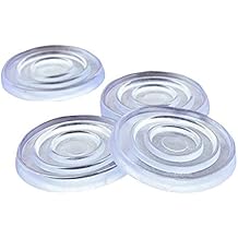 60pcs 24mm Clear Glass Soft Table Top Bumpers Anti Slip Pads Control The Movement of Glass Table Top for Table Glass Top Rubber Bumper Pads Glass Table Top Suction Pad