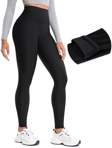 CRZ YOGA Women's Winter Warmth Sports High Waist Yoga Trousers Fi...