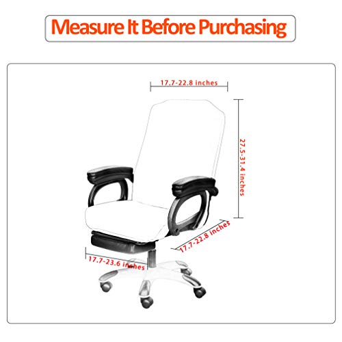 Image of SARAFLORA Office Chair Covers Stretch Washable Computer Chair Slipcovers for Universal Rotating Boss Chair Large Size, Navy