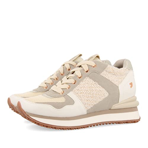 Sneakers Monocolor Off-White con cuña Interna para Mujer lellig