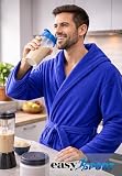 Intimitaly EasySport Szlafrok z mikrofibry, Maxi Absorbcja, rozmiary M-L i L-XL, kolory królewskie, fuxia, zielony, ciemnoniebieski, z workiem, do padla, tenisa, pływania, Królewski, S-M