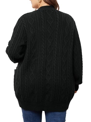 Image of Agnes Orinda Cardigan Sweaters for Women 2025 Plus Size Lightweight Long Sleeve Open Front Sweaters with Pockets