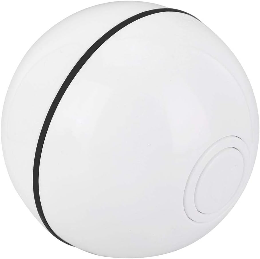 犬用ボール Abs Usb 充電 スマート Led 非毒性 耐久性 長寿命 猫ローリングボール玩具 トレーニングボール 咬合抵抗 噛むおもちゃ 猫ボール 光るボールおもちゃ ホワイト 激安本物