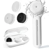 【6 Geschwindigkeiten】TOUCHBeauty Elektrische Reinigungsbürste hat 6 Geschwindigkeiten zur Auswahl, um die Bedürfnisse der verschiedenen Hauttypen in verschiedenen Jahreszeiten zu erfüllen. Wenn Ihre Haut beispielsweise im Sommer fettig ist, sollten Sie die schnelle Geschwindigkeit für die Reinigung verwenden, während Ihre Haut im Herbst und Winter aufgrund des Feuchtigkeitsverlustes trocken ist und Sie daher die langsame Geschwindigkeit für die Reinigung verwenden können