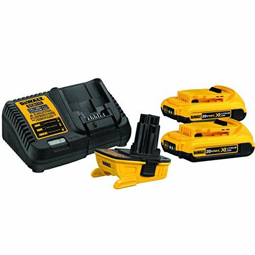 DEWALT 20V MAX Battery Adapter Kit, 18V to 20V, 2 Batteries and Charger Included (DCA2203C) - image 1