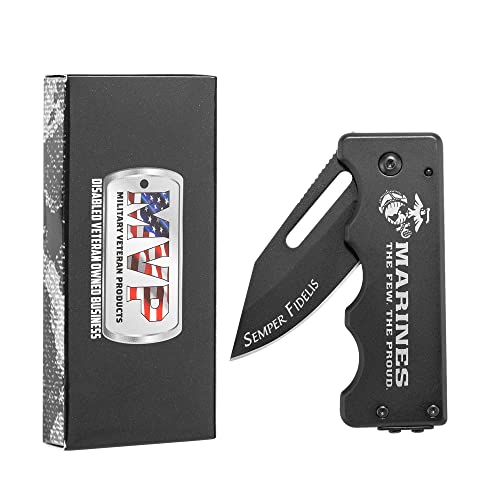 Military Gift Shop USMC Knife Bundle: Versatile 2.75" Money Clip & Full-Size Marine Corps Fighting Knife - Marine Corps Gifts | Disabled USMC Vet Owned SMALL Business3
