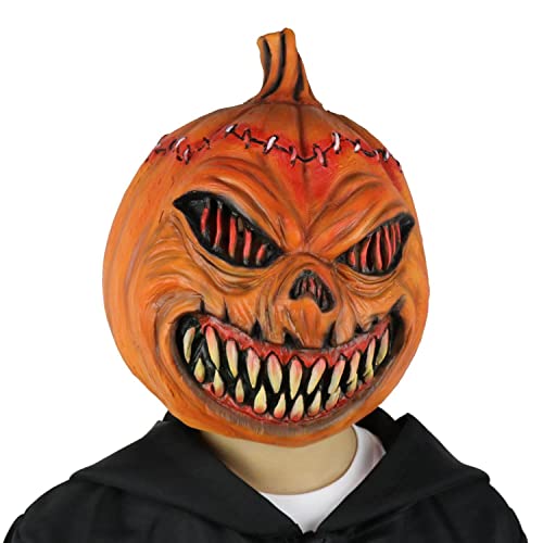 Maschera di zucca di Halloween spaventosa realistica completa maschera per adulti bambini festa Cosplay maschera