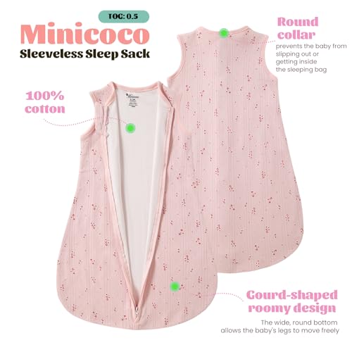 Image of Baby Organic Cotton Sleeveless Wearable Blanket for Summer 0-6 Months