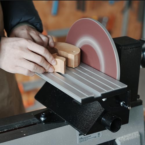 Image of Lathe Mounted Disc Sander for 10 inch and 12 inch Woodtuning Lathe with Thread 1 inchX8TPI, Sanding Accessory, 9 inch Disc Sander.