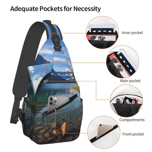 Bolso Cruzado de Pecho para Hombre y Mujer Negro miniatura 4