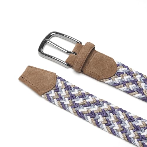 Image of Fabio Valenti Canvas Elastic Fabric Woven Stretch Braided Belts for Men Women Junior with Multicolored /Full Sizes