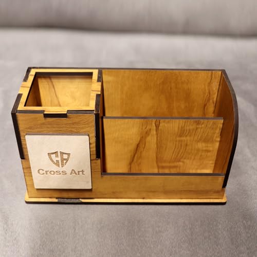 Image of Teak Wood Personalized Doctor Pen Stand With Name Stationery & Wooden Desk Organizer Custom Corporate Gift For Doctors, Office, Study, New Year Gift For Employees (PS 003),Black