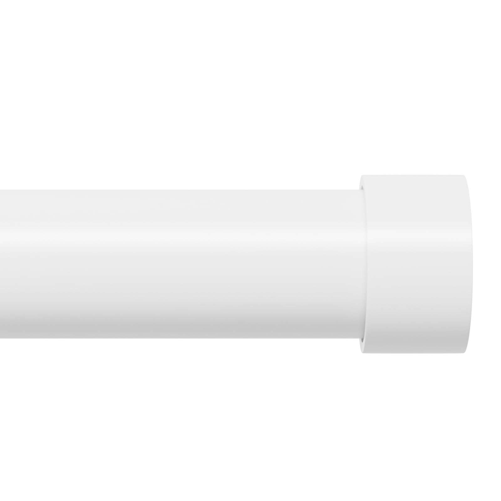 180 inch Curtain Rods, 1" Heavy Duty White Curtain Rod for Outdoor Pato, Living Room, Bedroom, Metal Modern Curtain Pole with End Caps, 10 to 15 ft