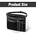 Black Single Side Apron Tool Pouch with 5 Pockets 5-Pocket Tool Belt for Men Adjustable Belt Utility Pouch Durable Canvas Construction Work Apron Belts Bag for Carpenter Electrician and Mechanics