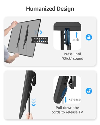 Image of MOUNTUP TV Wall Mount, Tilting TV Bracket for Most 26-60 Inch LED LCD OLED Flat /Curved TVs, Low Profile Save Spacing, Fits 12 inch to 16 inch Stud, Max VESA 400x400mm up to 99 LBS, MU0007