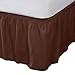 Wrap Around Style Easy Fit Elastic Bed Ruffles For King And Queen Size Beds, Chocolate