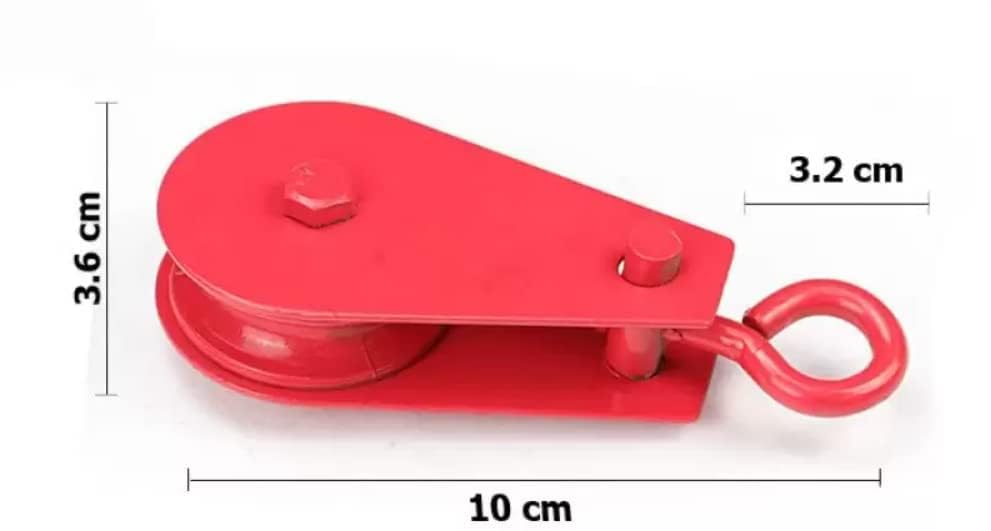 Croptronia 100kg (0.1 T) Metal Lifting, Hoisting Wheel, sheave Metal Climbing Pulley for Lifting Rope, Gym, Exercise, Pull up bar, Climbing, Hanging 3