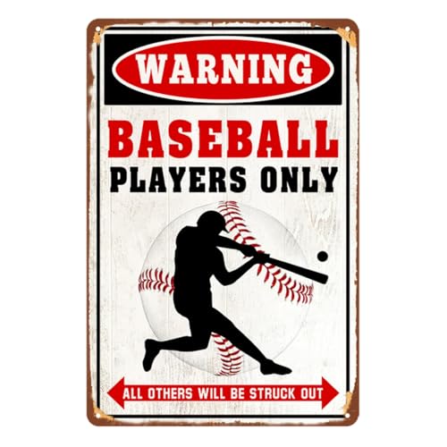 Baseball Boys Metal Tin Sign Wall Art Decor