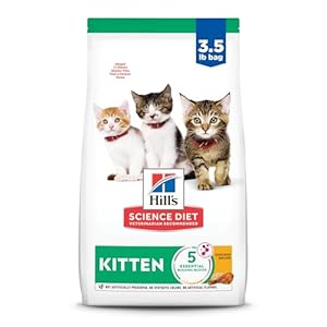 Hill’s Science Diet Kitten, Kitten Premium Nutrition, Dry Cat Food, Chicken Recipe, 3.5 lb Bag