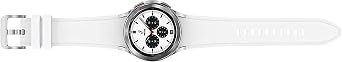 Samsung Galaxy Watch 4 Classic 42mm Smartwatch w/Bonus Band (Black), ECG Monitor Tracker for Health, Fitness, Running, Sleep Cycles, GPS Fall Detection & Bluetooth, US Version, Silver