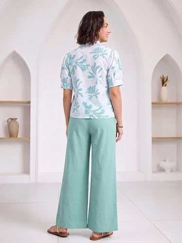 Image of TOPLOT Printing Cotton Crop-Tops Set for Woman || Co ord Set for Women Stylish (5248)