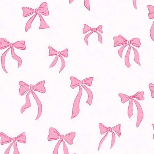 FUIENCFKE Peel and Stick Wallpaper 23.6"x118.1" Bows Wallpaper Pink Bow Soft Pink Wall Decor Contact Paper Removable Wall Paper for Bedroom Desk Drawers Kitchen