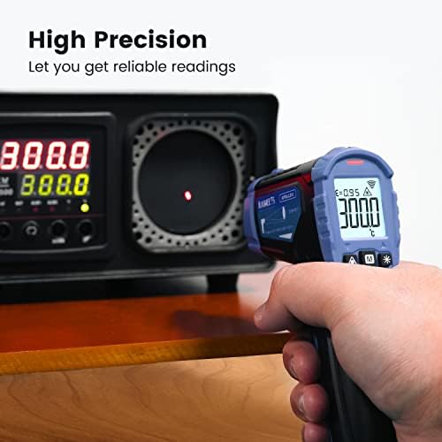 KAIWEETS Infrared Thermometer (NOT for Humans) Non-Contact Digital Temperature Gun for Cooking, Home Repairs, Surface Measuring -50 to 400(-58 to 752 ) Blue
