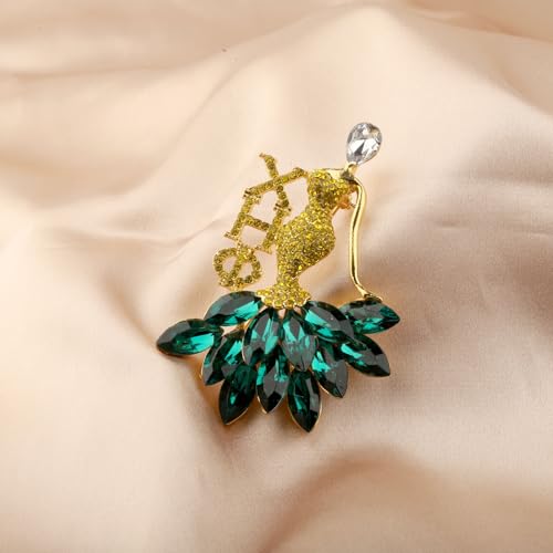 Image of CENWA Nursing Sorority Gift Nurses Green and Yellow Large Yellow Flower Brooch