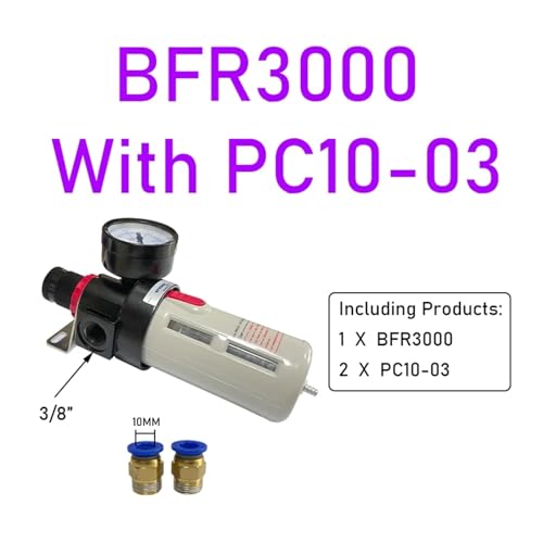 Filtre régulateur BFR3000 3/8 séparation huile eau manuelle