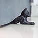 Earl Diamond Heavy Duty Cast Iron Cute Cat Door Stops | Decorative Cute Animal Statue Metal Door Stopper Wedge, with Non-Slip Mat for Home Office Commercial