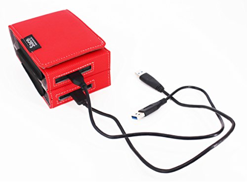 Image of Saco Dual Hard Disk Case Cover Wallet for Seagate Expansion 4TB /5TB External HDD Hard Disk Case (Maximum Size fits Upto 12.5 x 8.8 cm) - Red