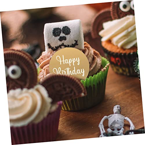 Tofficu 80 Pçs Cupcake Decoração De Bolo De Aniversário Espelho De Decoração De Bebê Espelho Para Be