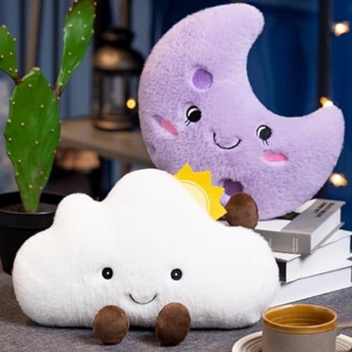 Oukeyi OUKEYI-100902 Sun Shaped Plush Pillow,Smiling Fun Filled Sun, Stars, Moon, Cloud Shaped Plush Toys thumb #2