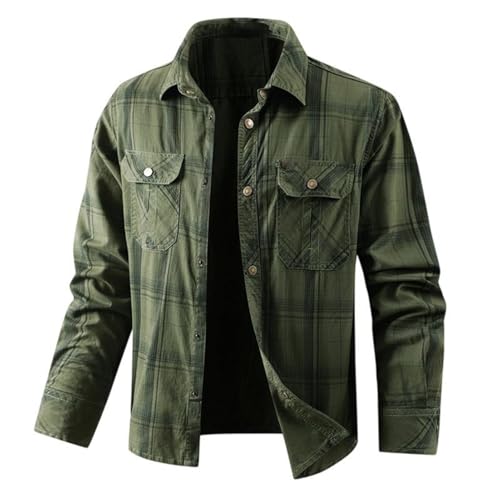 Chemise de travail homme en coton décontractée et respirante Army-en8 XXL
