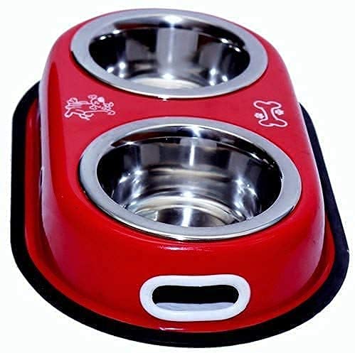 See full amazon price history chart for SSM PET MART Stainless Steel Double Diner Dog and Cat Food Bowls with Anti Slip Mat (Color Red, 2x900 ml) 11 SSM PET MART Stainless Steel Double Diner Dog and Cat Food Bowls with Anti Slip Mat (Color Red, 2x900 ml) 11 (B09QSW3HPX) Amazon Price History, Amazon Price Tracker