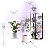 SciFiVisi Pflanzenlampe Stehend, 240 LEDs Pflanzenlicht mit Timer 3 Beleuchtungsmodi, Höhenverstellbar 40-170cm, Pflanzenlampe LED Vollspektrum mit Garten Erdspieß für Indoor Pflanze Zimmerpflanzen