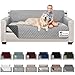 Sofa Shield Original Patent Pending Reversible Large Sofa Protector for Seat Width up to 70 Inch, Furniture Slipcover, 2 Inch Strap, Couch Slip Cover Throw for Pets, Cats, Sofa, Light Gray Charcoal