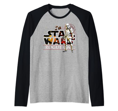 Star Wars Rogue One shirt logo imprimé vêtement coton manches raglan