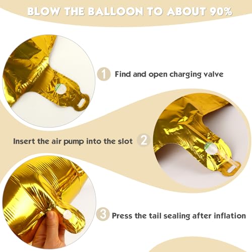 Image of 40 Inch Gold Number 0 Balloon Birthday Party Decorations for Men & Women | 40 Inch Gold inflatable foil number balloons, large birthday decorations for 0th birthday