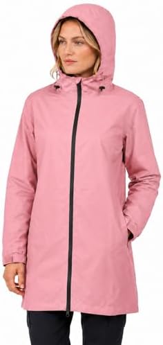 Modvibe Regenjacke Damen Wasserdicht Atmungsaktiv Regenmantel Damen Wasserdicht Leichte Windbreaker Damen mit Kapuze Regenmantel Damen Lang für Aktivitäten im Freien